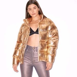 NEW American Apparel Puffer Jacket- Rose Gold